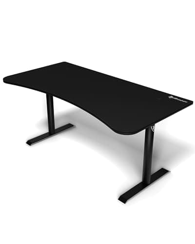 Arozzi Arena Ultrawide Curved Gaming Desk (Pure Black)
