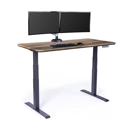 Vari Classic Electric Standing Desk 60x30, Reclaimed Wood/Slate