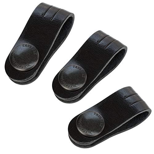TAVARAT Genuine Leather Cable Ties (Set of 3)
