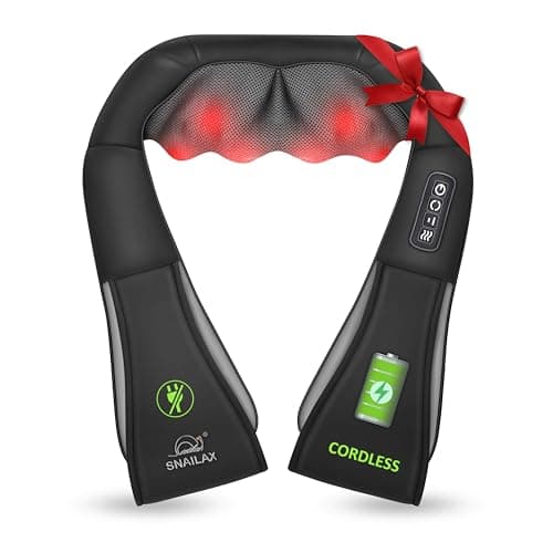 Snailax Cordless Massager — Shiatsu Neck and Shoulder Massager with Heat, FSA Eligible