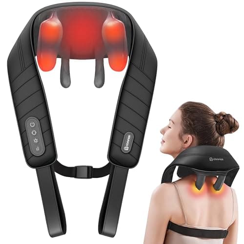 COMFIER Cordless Neck Massager with Heat, 4D Kneading