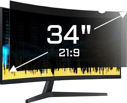 ZYY 34" 21:9 Curved Ultrawide Privacy Screen