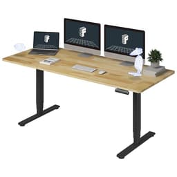 FlexiSpot E6 Solid Rubberwood Standing Desk (71"x30")