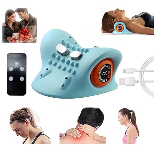 Yennix 2026 Neck Massager, 26° Angle Cervical Traction Device with Heat