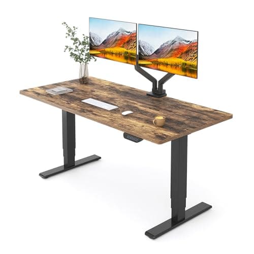 FLEXISPOT E6 MAX Dual Motor 55x28 3-Stage Standing Desk, Special Walnut