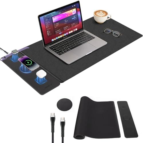 2nd Gen 25W 3-in-1 Wireless Fast Charging Mouse Pad 35.43"x15.75"