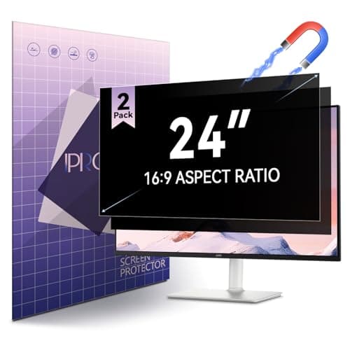 IPROKKO 2-Pack 24" Magnetic Privacy Screen (Curved-Compatible)