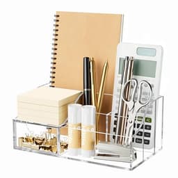 HBlife Acrylic Desk Organizer (6 Compartments)