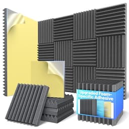 12-Pack 2" Self-Adhesive Acoustic Wall Panels