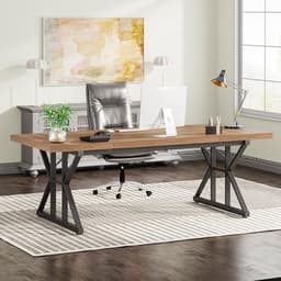 Tribesigns 70.8-Inch Executive Desk (Light Brown)